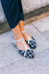 Bailarina Fluorita Silver (incluye plantilla de lana y de piel )