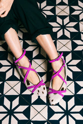 Bailarina Granate Pony (incluye plantilla de lana y piel)