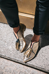 Botín Esmeralda Gold (incluye plantilla de lana y de piel)