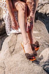 Sandalia Albaricoque Cuero